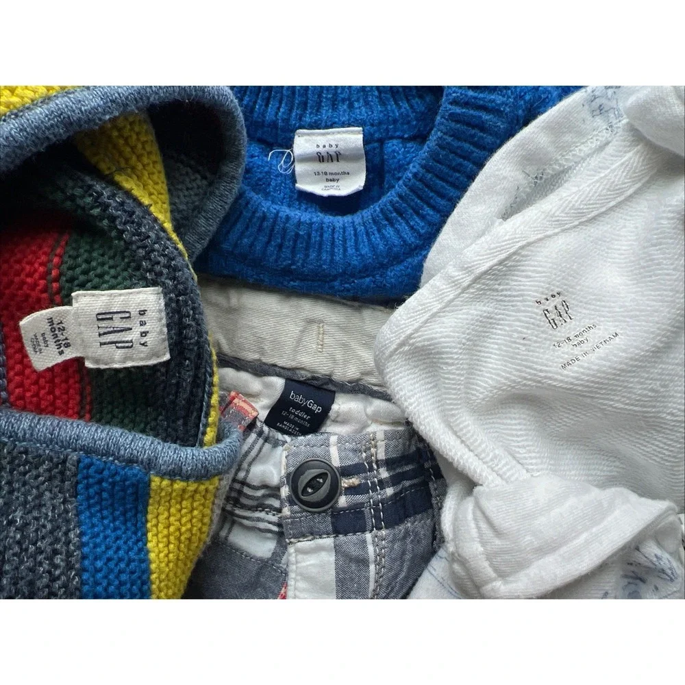 Baby Gap Boys 12-18 Months Lot of 4 Toddler Outfit Bundle Cotton Casual Playwear